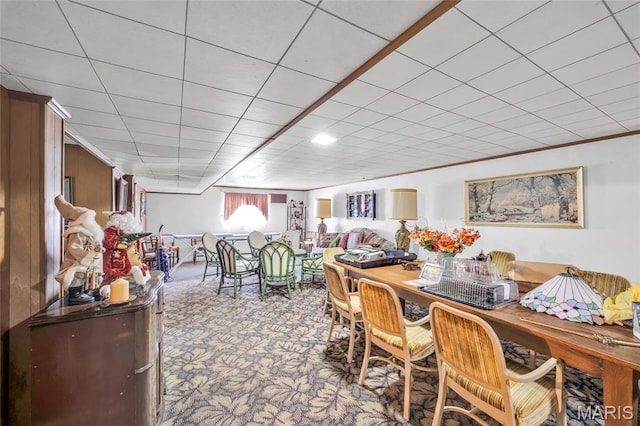 8967 New Sappington Rd, Crestwood, MO 63126 - dining area with carpet floors