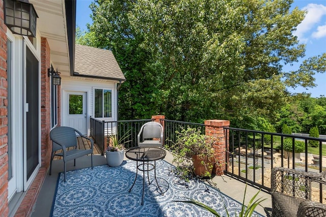 1014 Trailridge Dr, Jackson, MO 63755 - view of patio featuring a balcony