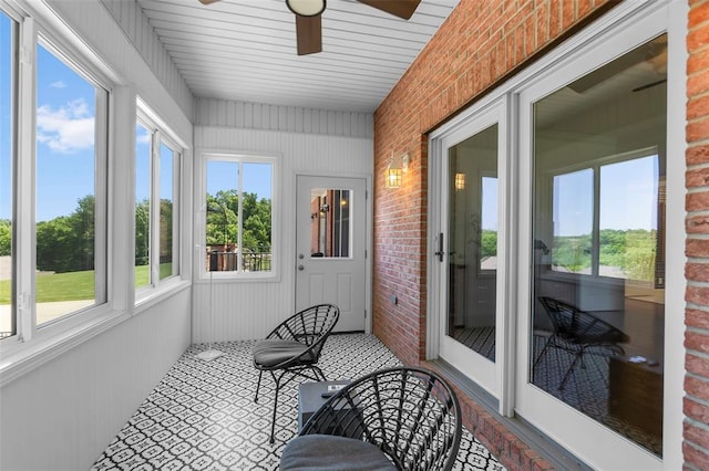 1014 Trailridge Dr, Jackson, MO 63755 - sunroom / solarium with a ceiling fan