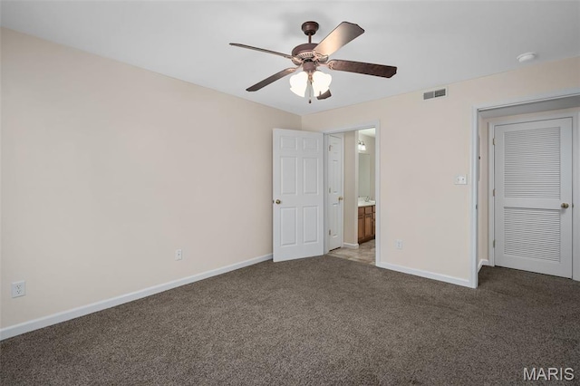 160 Brandy Mill Cir Unit 7C, High Ridge, MO 63049 - unfurnished bedroom featuring carpet floors and a ceiling fan