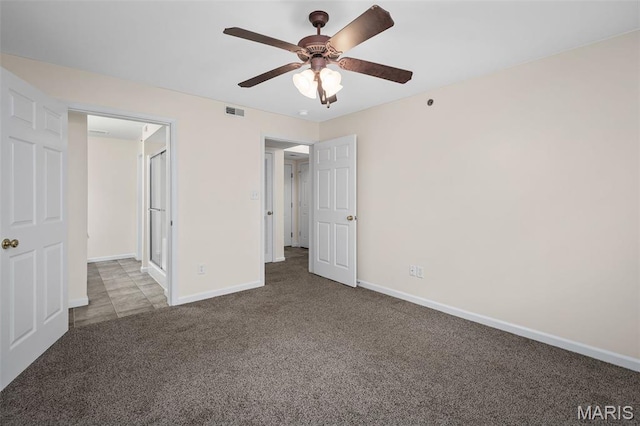 160 Brandy Mill Cir Unit 7C, High Ridge, MO 63049 - unfurnished bedroom with carpet and ceiling fan
