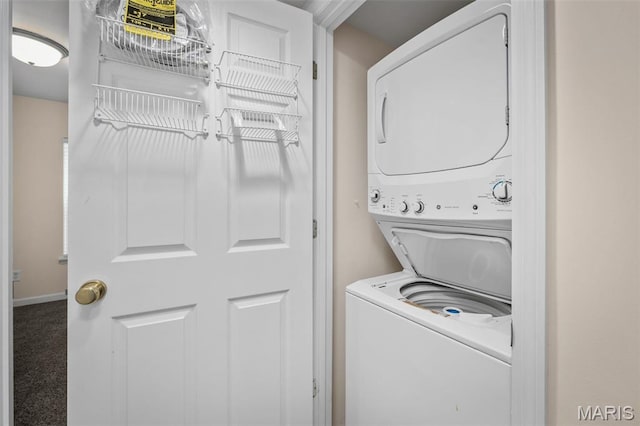 160 Brandy Mill Cir Unit 7C, High Ridge, MO 63049 - washroom featuring estacked washer and dryer
