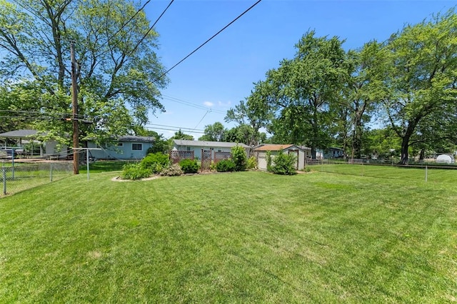 2535 S Park Ln, Florissant, MO 63031 - view of yard featuring a storage unit