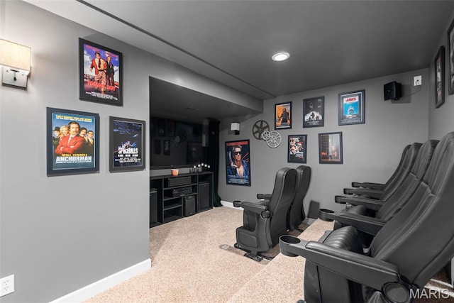 2854 Championship Blvd, Saint Louis, MO 63129 - carpeted home theater room featuring recessed lighting and baseboards