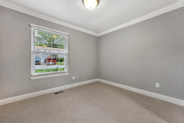 1354 Nutmeg Dr, Saint Charles, MO 63303 - empty room with crown molding, carpet floors, and baseboards