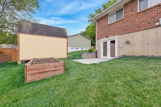 1354 Nutmeg Dr, Saint Charles, MO 63303 - view of yard with french doors and a garden