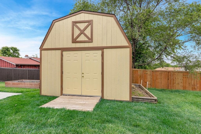 1354 Nutmeg Dr, Saint Charles, MO 63303 - view of shed featuring a vegetable garden