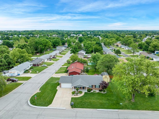 1354 Nutmeg Dr, Saint Charles, MO 63303 - aerial perspective of suburban area featuring a tree filled landscape