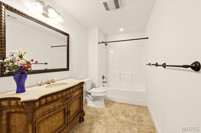 125 Park Lawn Est, Fenton, MO 63026 - bathroom featuring vanity, shower / bath combination, and recessed lighting