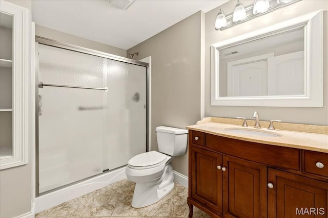 125 Park Lawn Est, Fenton, MO 63026 - full bath featuring a shower stall, vanity, and tile patterned flooring