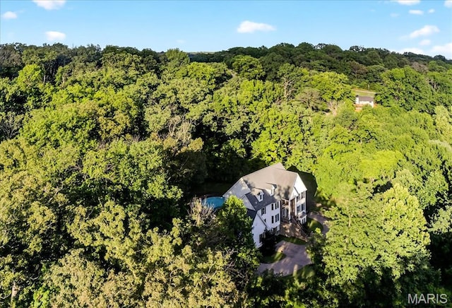 125 Park Lawn Est, Fenton, MO 63026 - view from above of property featuring a heavily wooded area