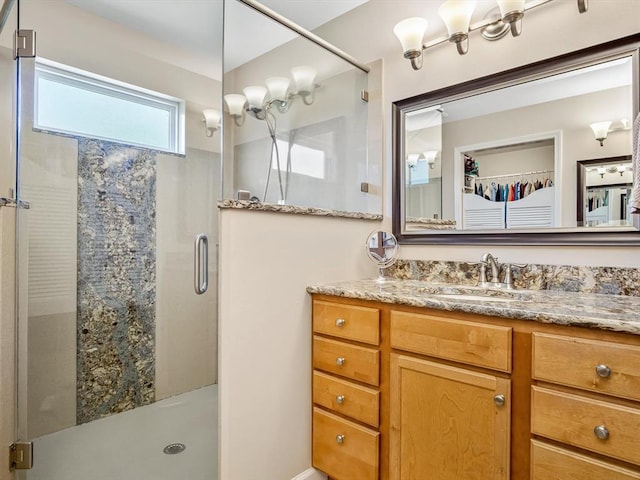 1051 Creekside Dr, Waterloo, IL 62298 - full bath with a stall shower and vanity