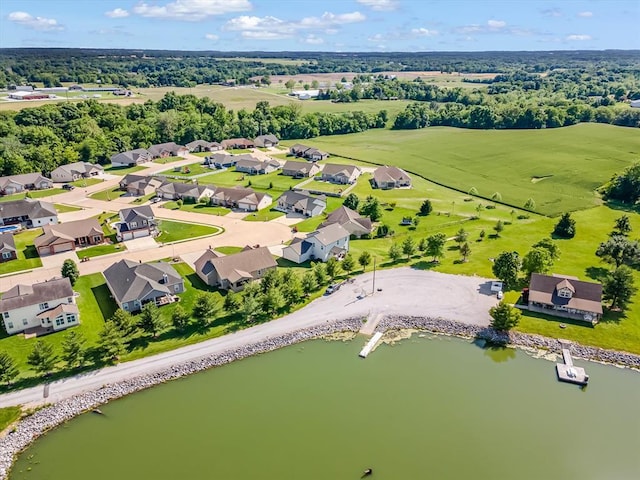 1051 Creekside Dr, Waterloo, IL 62298 - aerial perspective of suburban area featuring a nearby body of water