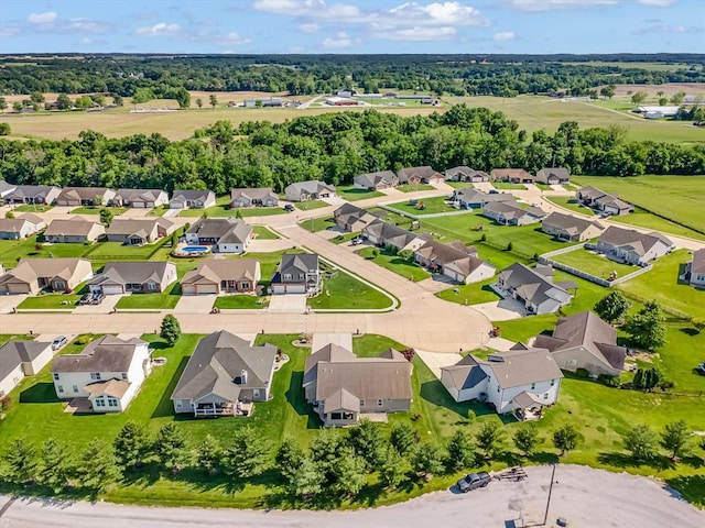1051 Creekside Dr, Waterloo, IL 62298 - aerial perspective of suburban area featuring a tree filled landscape