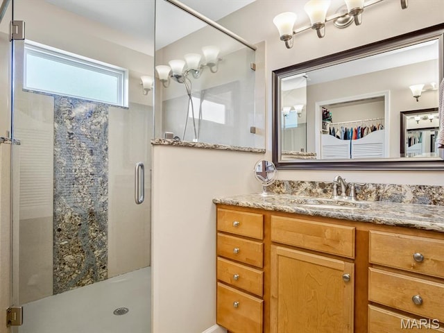 1051 Creekside Dr, Waterloo, IL 62298 - bathroom with a shower stall and vanity