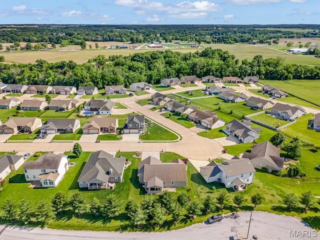 1051 Creekside Dr, Waterloo, IL 62298 - aerial perspective of suburban area with a tree filled landscape