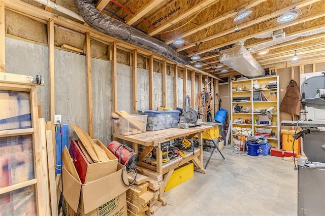 153 Mesa Dr, Waynesville, MO 65583 - unfinished below grade area featuring a workshop area