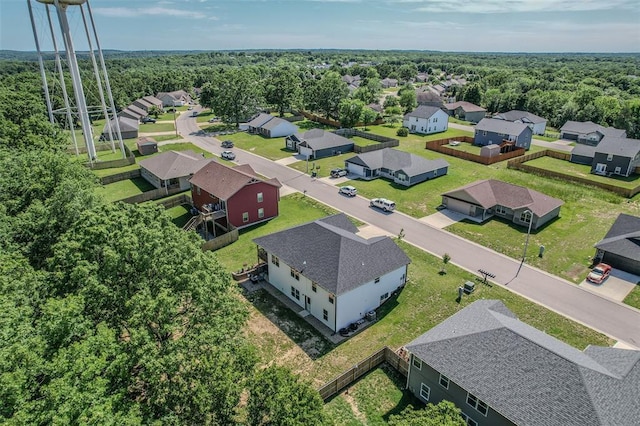 153 Mesa Dr, Waynesville, MO 65583 - aerial perspective of suburban area featuring a forest