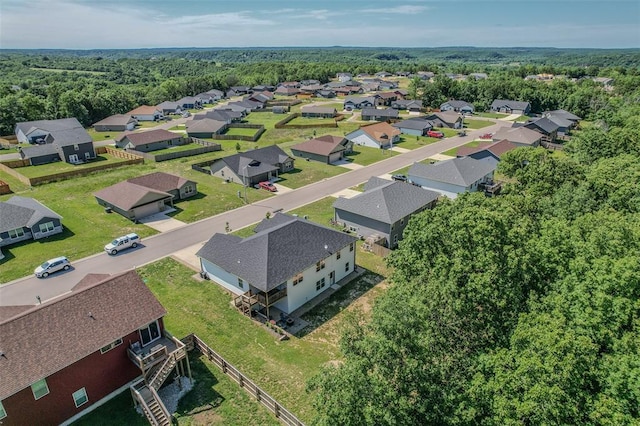 153 Mesa Dr, Waynesville, MO 65583 - aerial perspective of suburban area featuring a forest