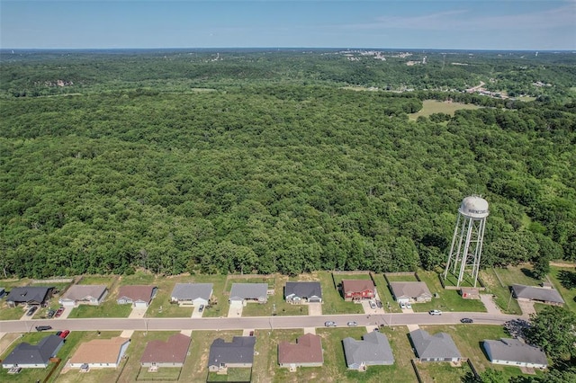 153 Mesa Dr, Waynesville, MO 65583 - aerial view of property and surrounding area with a forest and nearby suburban area