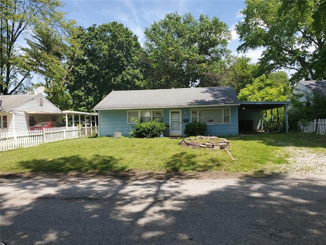 19 Agnes Dr, Cahokia, IL 62206 - view of front of property featuring an attached carport