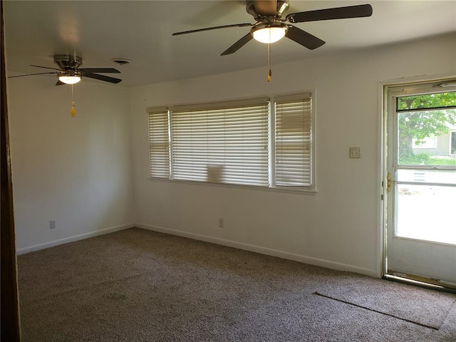 19 Agnes Dr, Cahokia, IL 62206 - empty room featuring ceiling fan, carpet floors, and baseboards