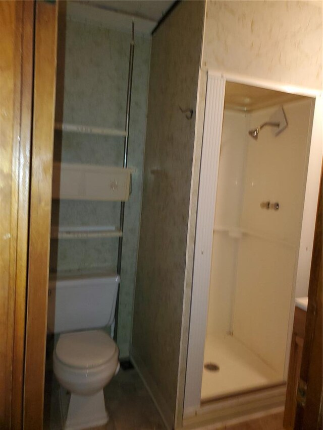 19 Agnes Dr, Cahokia, IL 62206 - bathroom with a shower stall and toilet