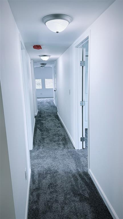 1204 Griefield Pl, Pagedale, MO 63133 - hall with dark colored carpet and baseboards
