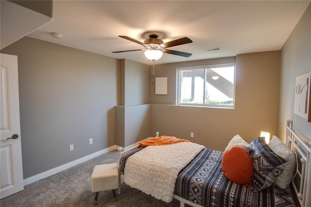 176 Bay Meadow Cir, Moro, IL 62067 - carpeted bedroom featuring a ceiling fan and baseboards