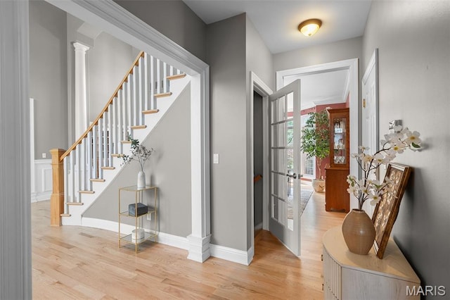 4516 Austin Point Ct, Saint Charles, MO 63304 - foyer entrance featuring light wood finished floors and stairway