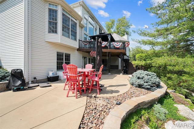 4516 Austin Point Ct, Saint Charles, MO 63304 - view of patio / terrace with stairs and a wooden deck
