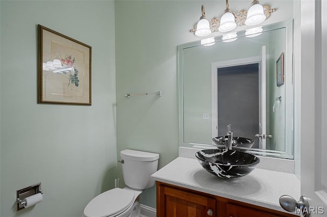 4516 Austin Point Ct, Saint Charles, MO 63304 - bathroom featuring vanity and a chandelier