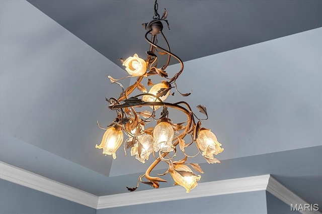 4516 Levis Ln, Godfrey, IL 62035 - detailed view of crown molding and a chandelier