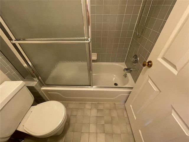 13613 Mason Oaks Ln Unit 3, Saint Louis, MO 63131 - full bath with toilet, shower / bath combination with glass door, and tile patterned floors