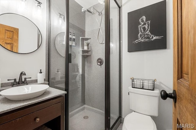 507 Alphonse Dr, Kirkwood, MO 63122 - full bathroom featuring vanity, a stall shower, and toilet