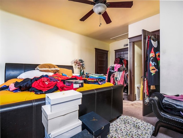 2614 Minnesota, Saint Louis, MO 63118 - bedroom with carpet floors and a ceiling fan