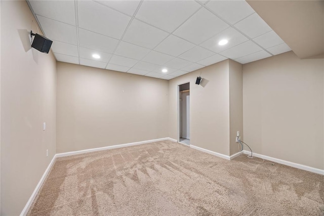 243 Mill Run Ln, Saint Peters, MO 63376 - unfurnished room featuring carpet floors, a drop ceiling, baseboards, and recessed lighting