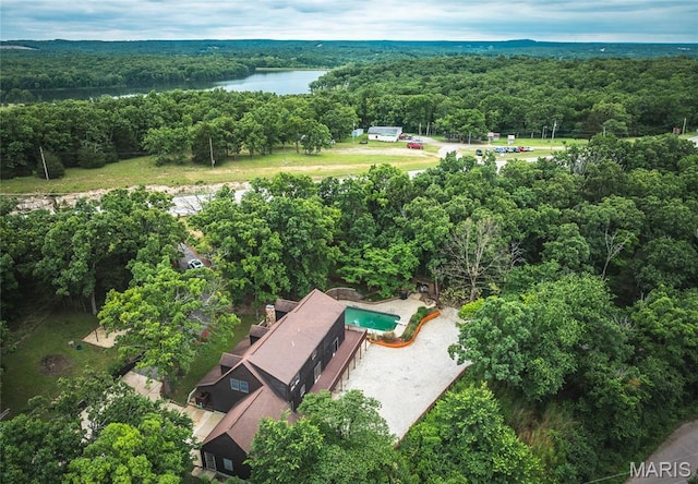 13399 S US Highway 63, Rolla, MO 65401 - aerial view of property and surrounding area with a forest and a nearby body of water
