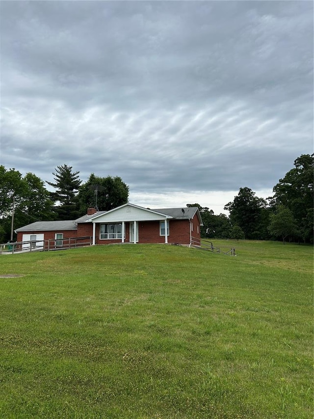 21008 W State Highway 47, Lonedell, MO 63060 - ranch-style house with a front lawn