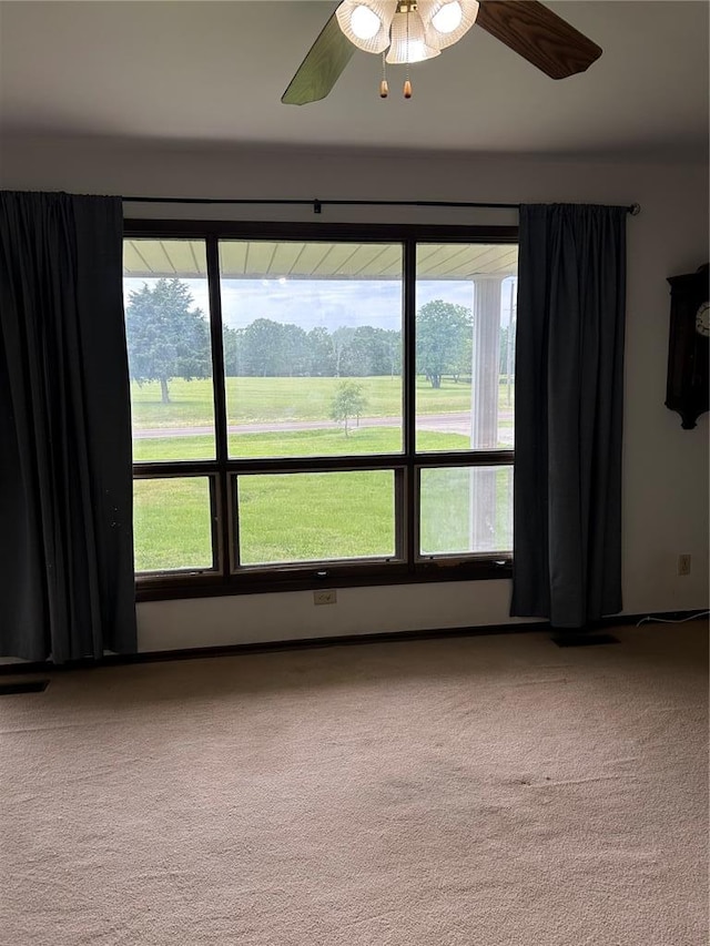 21008 W State Highway 47, Lonedell, MO 63060 - spare room with carpet flooring and ceiling fan