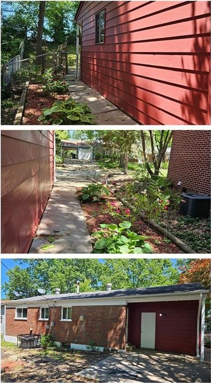 10619 Alliance Dr, Saint Louis, MO 63136 - exterior view of central air condition unit and brick siding