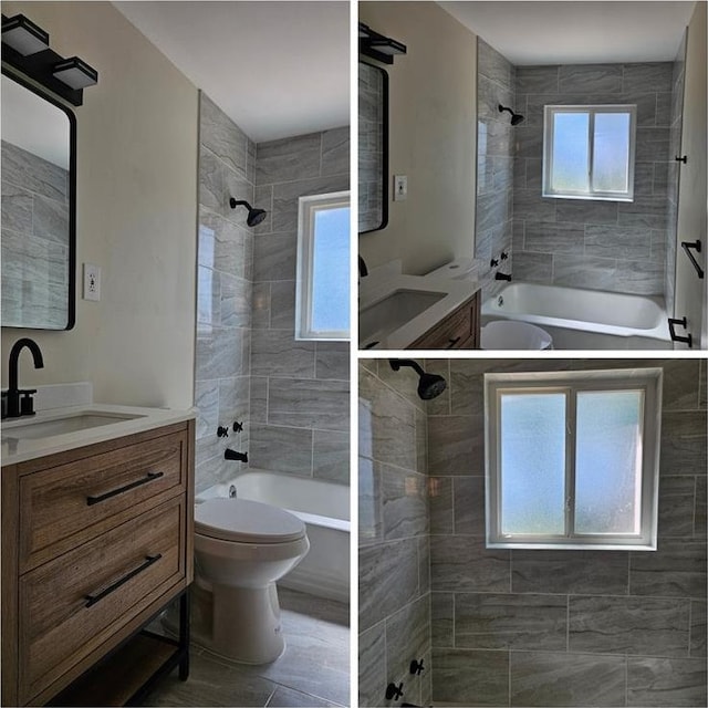 10619 Alliance Dr, Saint Louis, MO 63136 - bathroom featuring toilet, bathtub / shower combination, and vanity