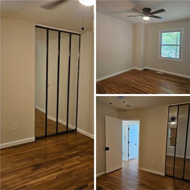 10619 Alliance Dr, Saint Louis, MO 63136 - unfurnished bedroom featuring wood finished floors, baseboards, and ceiling fan
