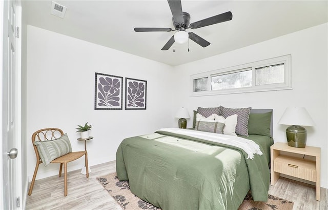 2613 Hillsboro Valley Park Rd, High Ridge, MO 63049 - bedroom with light wood-style floors and ceiling fan