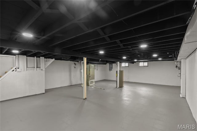 8364 Fullerton Ave, University City, MO 63132 - basement with electric panel and stairway