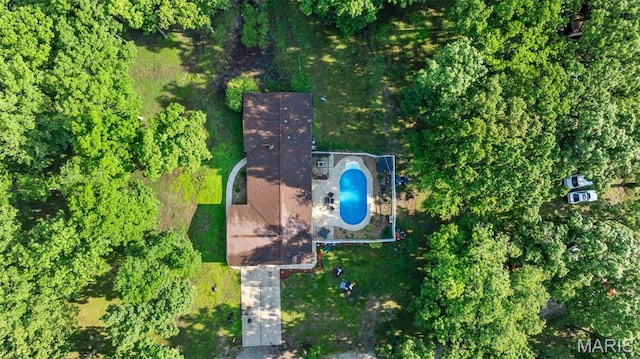 2850 S Hwy W, Winfield, MO 63389 - aerial view of property's location with a pool area