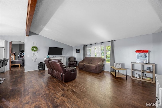 2850 S Hwy W, Winfield, MO 63389 - living room featuring wood finished floors and arched walkways