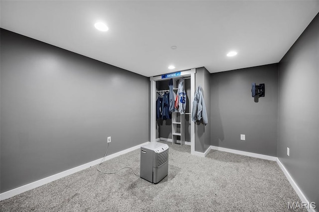 2850 S Hwy W, Winfield, MO 63389 - unfurnished bedroom with carpet, recessed lighting, and a closet
