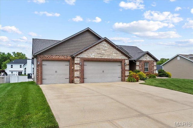 8743 Cardinal Creek Dr, Saint Jacob, IL 62281 - view of front of property with an attached garage, brick siding, and driveway