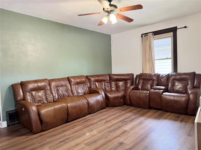 1106 Raab Ave, Belleville, IL 62220 - living room with light wood-style floors and a ceiling fan